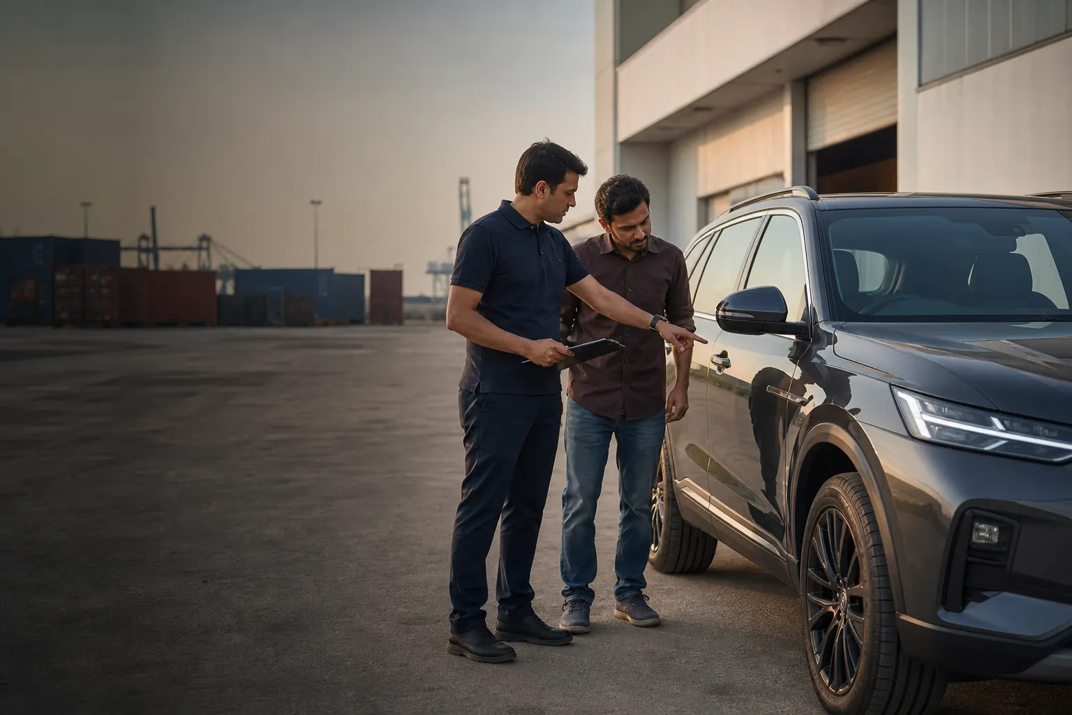 Representative handover of a vehicle confirmed as eligible for import to India